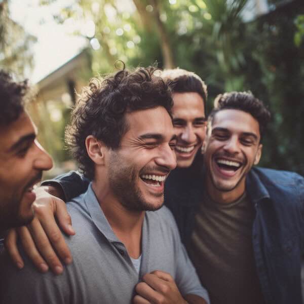 Photo illustration of four men at the section highlighting Nashville Cares HIV research.